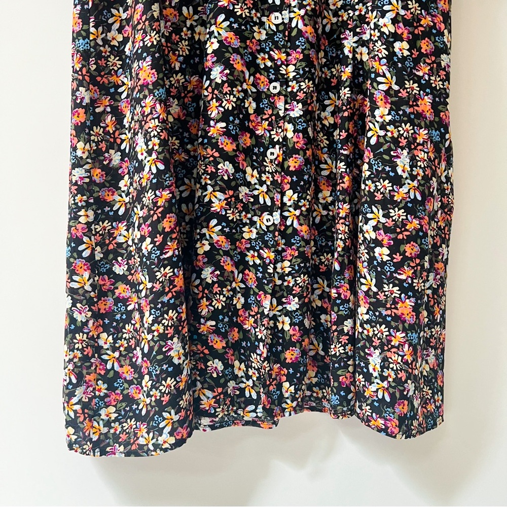 Long Sleeve Colorful Floral Midi Dress - Picture 8 of 13